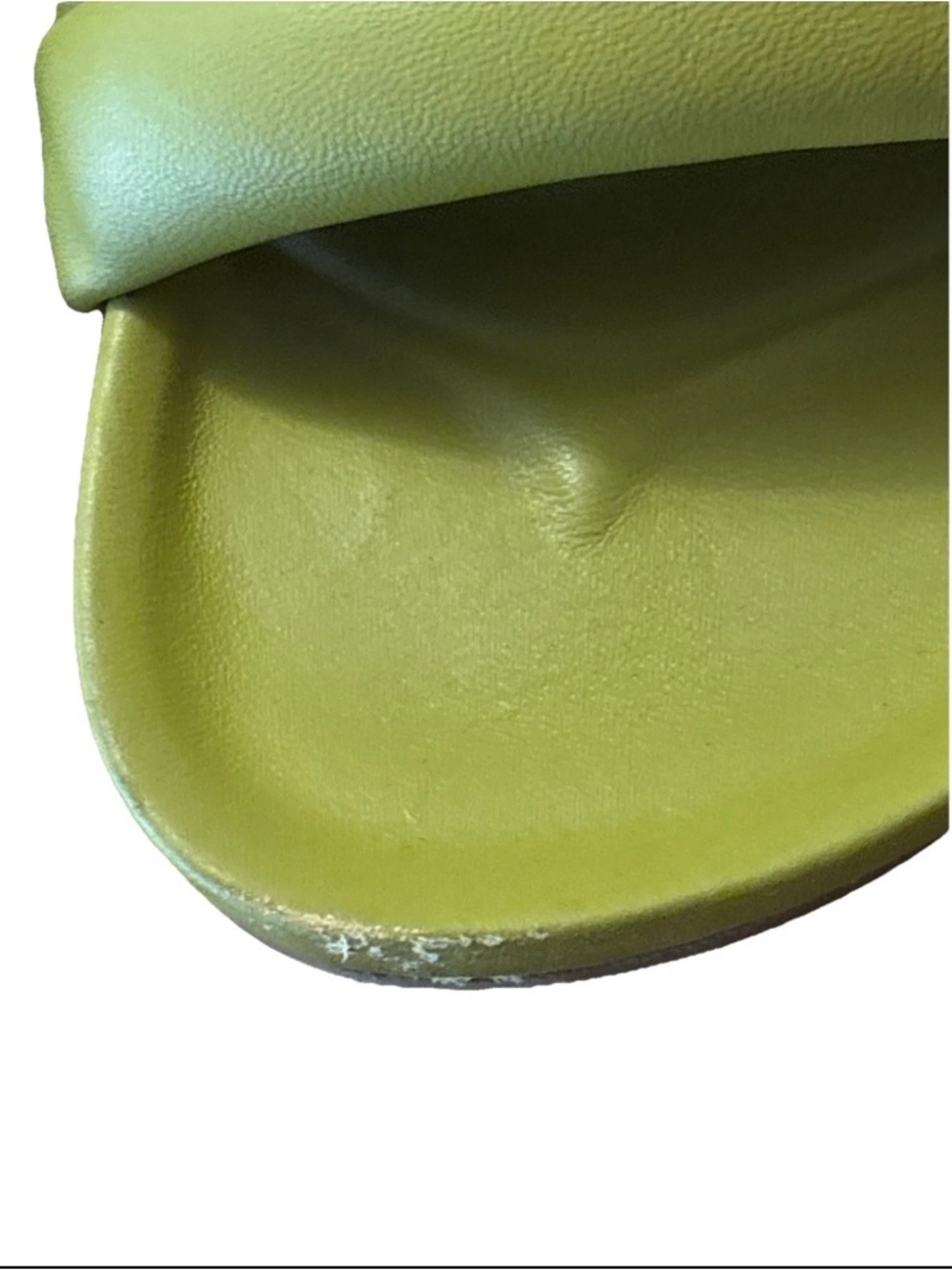 Beatrice Valenzuela Sandalia Monocolor Slide Sandals Green Leather - 5 - Picture 5 of 8